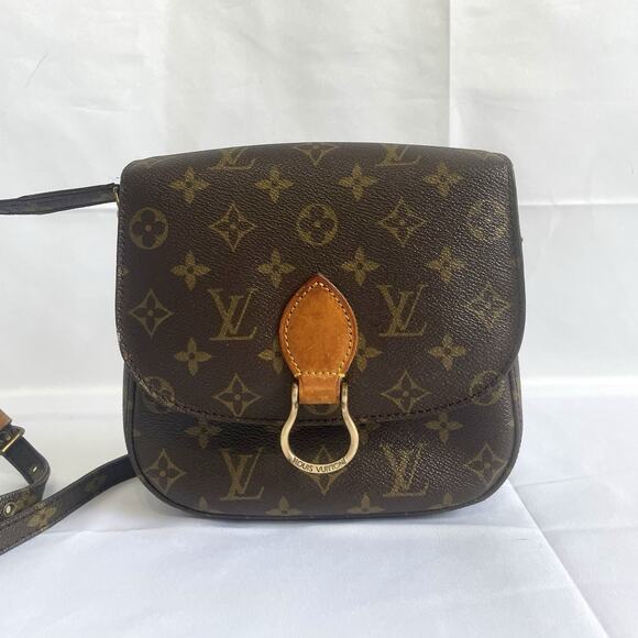 Louis Vuitton Leather Monogram Saint Cloud Crossbody Purse MI884 Auth LV - Picture 2 of 7